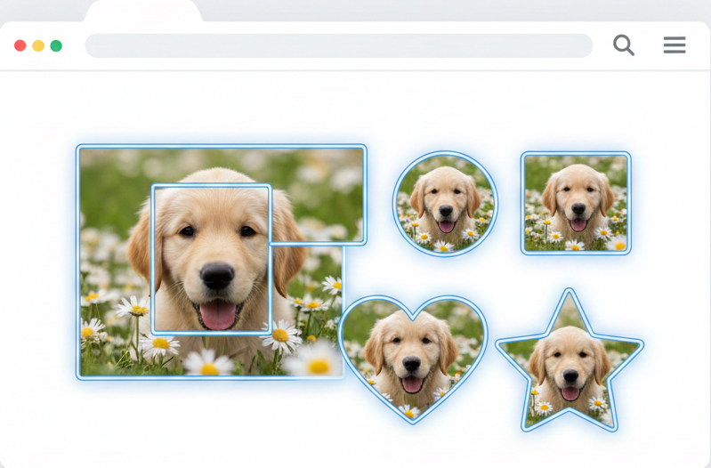 online shape cropping tool preview